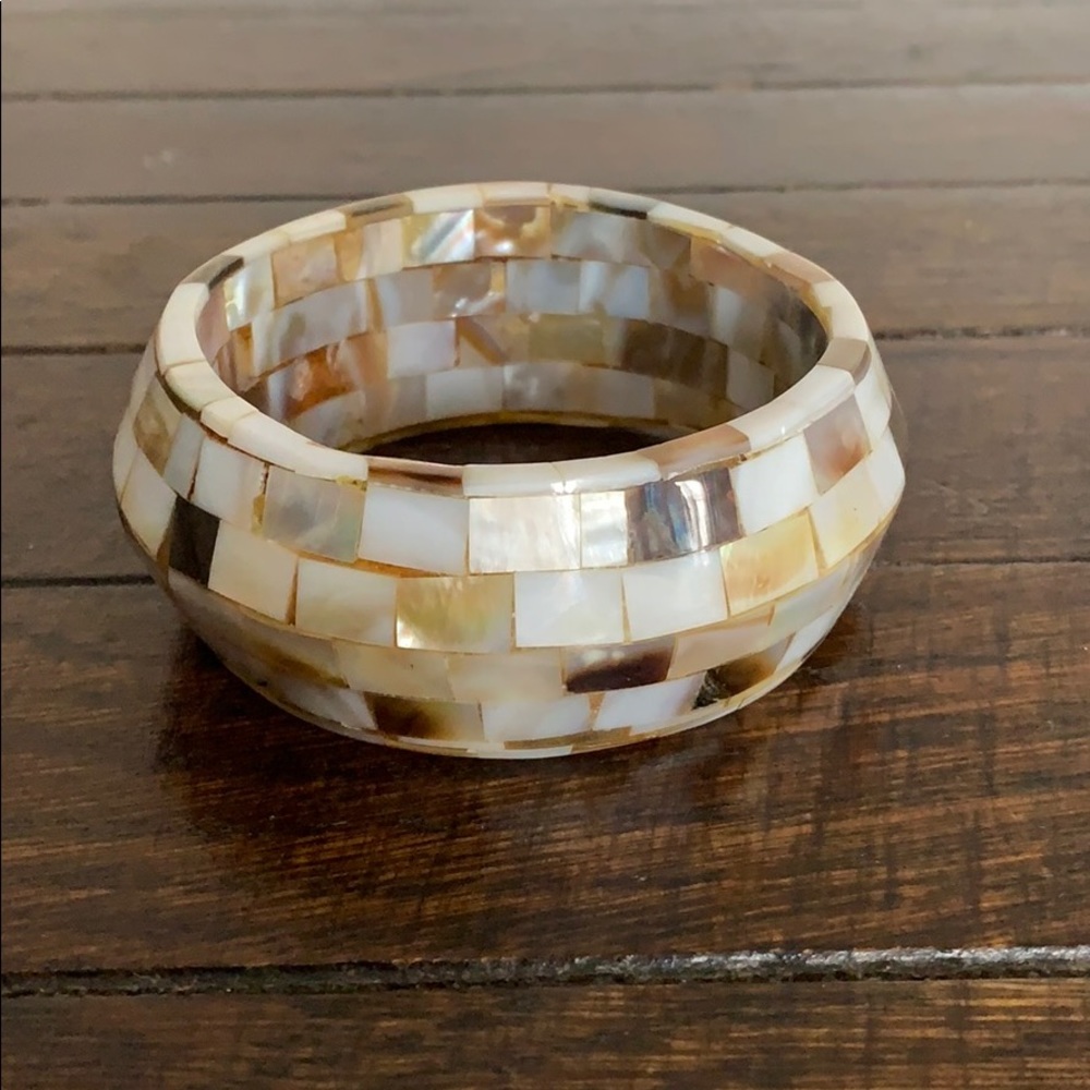 Shell patchwork bracelet